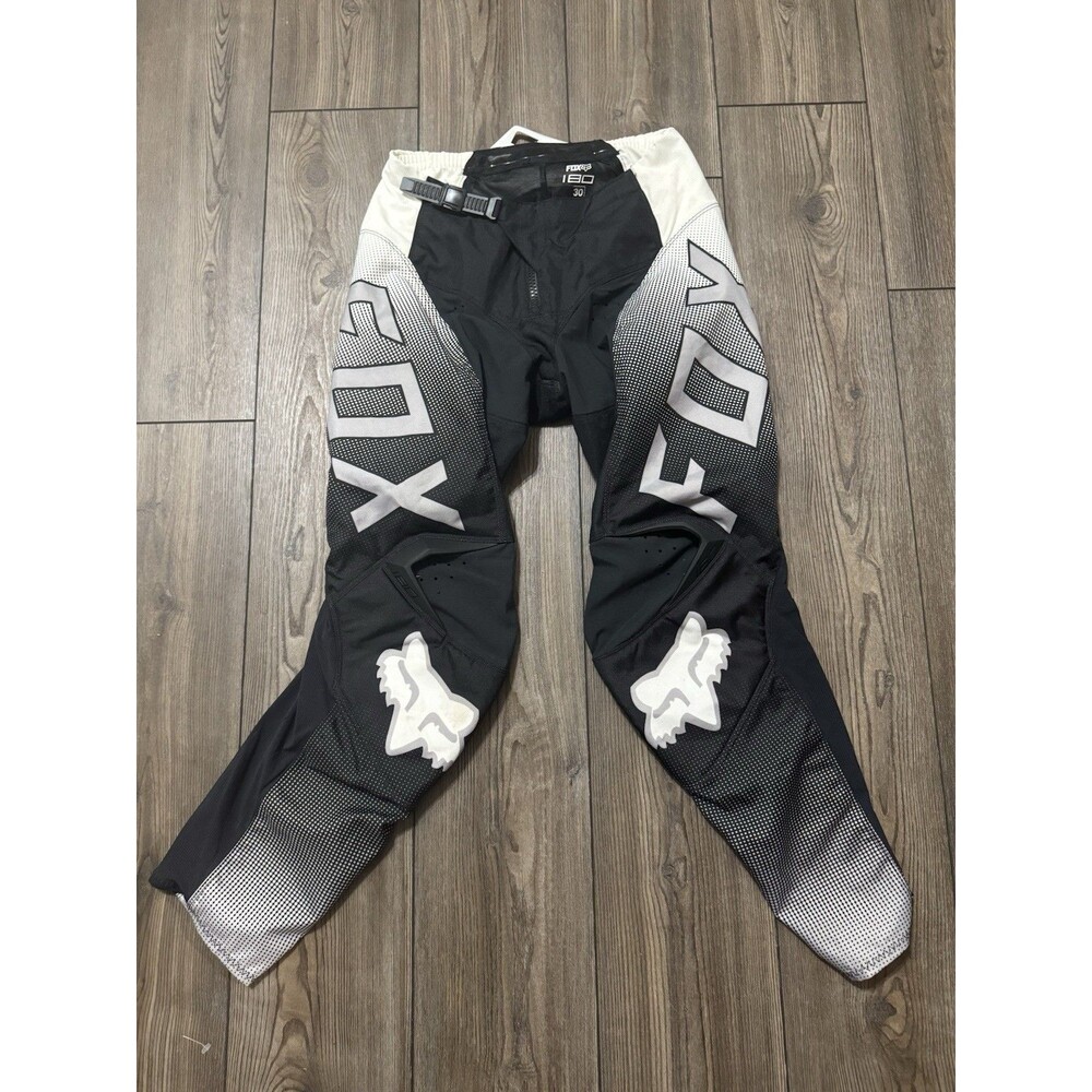 Fox Racing 180 Oktiv Black White Motocross Pants Men's 30 MX ATV Offroad Riding